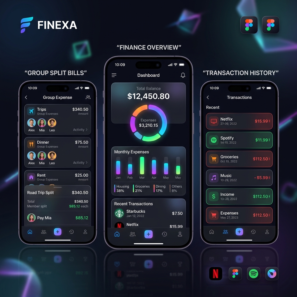 Expense Manager Dashboard App Preview